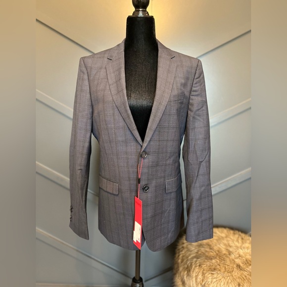 NWT HUGO (Hugo Boss Red Label) In Checked 100 Super Wool